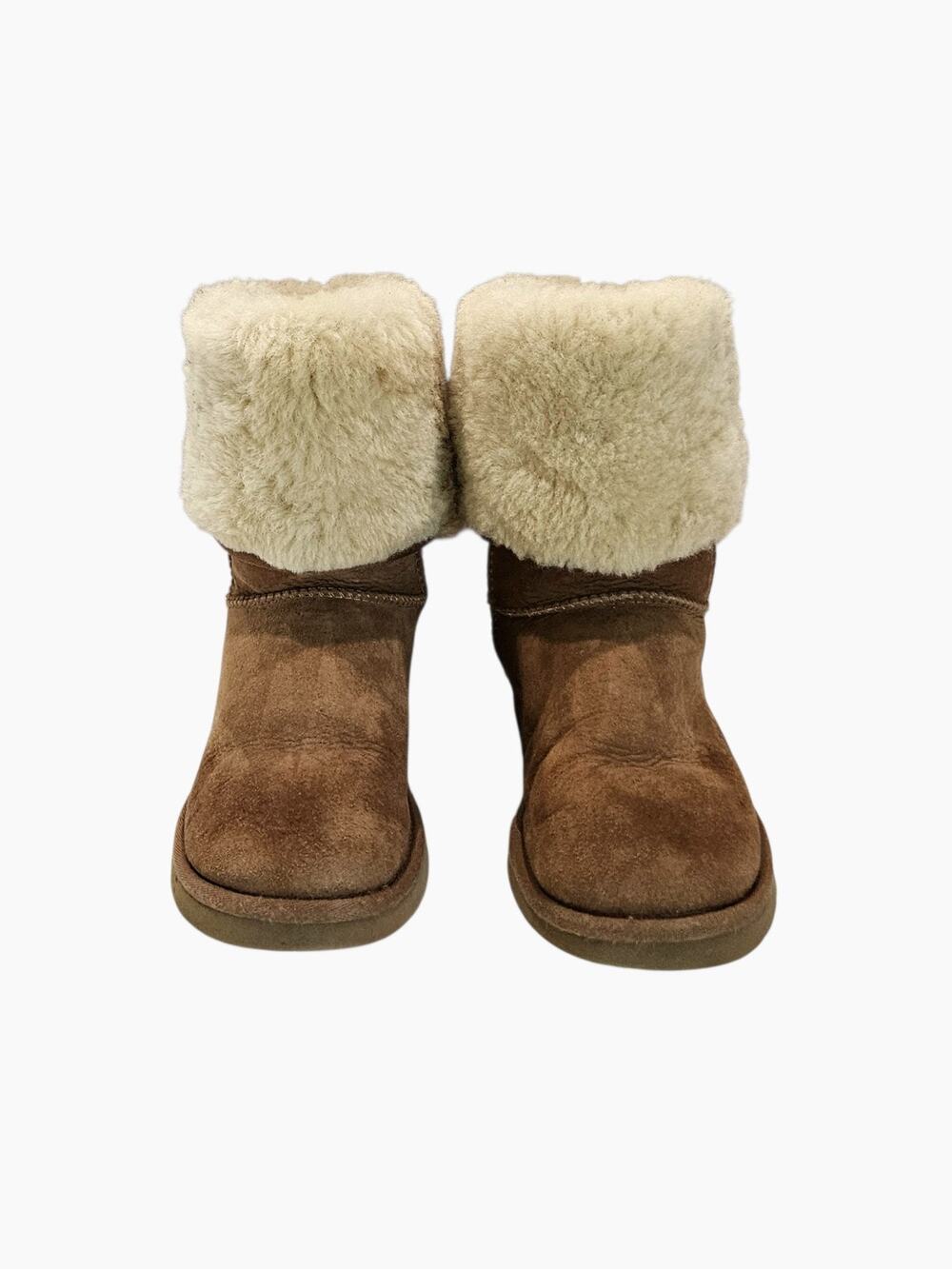UGG Chestnut Brown Suede Sheepskin Women's Boots SZ 8